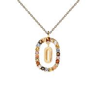 PDPAOLA - Collier Lettre O - Argent Sterling 925 Plaqué Or 18 carats - Bijoux pour Femme