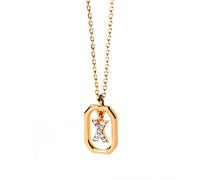 PDPAOLA Collier MINI LETTERS or 18 carats plaqué argent or