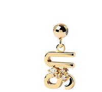 Pendentif - PDPAOLA - Charm PdPaola 'US' - Argent 925 - Plaqué or - Zircons blancs