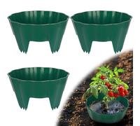 pdpdoc Lot de 3 anneaux de culture ronds de 30,5 cm pour planter des bordures de jardin, garder les plantes séparées, contrôle des mauvaises herbes et diriger l'eau vers les racines (30,5 cm - Vert)