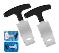 pdpdoc SP1419T Outil de retrait de bouchon de piscine en métal avec poignée, compatible avec Hayward Hydrostream SP1419A ~ SP1419E et siège oculaire de 3,8 cm pour piscine et spa (2 pièces)