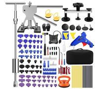 PDR TOOLS Kit de réparation de bosses de voiture Paintless Dent avec marteau à percussion en T, extracteur de pont, lève-bosses et pistolet à colle pour carrosserie, dommages de grêle, bosses de porte