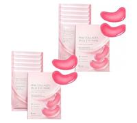 PDRN Lot de 2 masques pour les yeux en gelée de collagène rose avec collagène, patchs hydratants en profondeur et anti-rides pour les yeux gonflés et les cernes, raffermissant pour l'apparence des