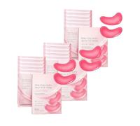 PDRN Lot de 3 masques pour les yeux en gelée de collagène rose avec collagène, patchs hydratants en profondeur et anti-rides pour les yeux gonflés et les cernes, raffermissant pour l'apparence des