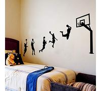 Pdrui Sticker Mural, Lancer le Basket Autocollant Mural Comme Decoration Murale Pour Chambre A Coucher Salon Chambre D'enfant, Art Bricolage Decoration Murale Stickers Muraux, 123×203cm