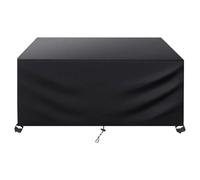 PDSYCB 130x120x80cm Housse pour Meubles de Jardin Exterieur, 420D Oxford Tissu Bâche de Meubles d'extérieur, Housse Salon De Jardin Imperméables, Anti-UV, Résistance au Vent, Noir