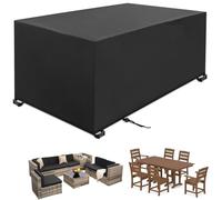 PDSYCB Housse Salon de Jardin Exterieur 210x110x90cm Housse pour Meubles de Jardin 600D Oxford Tissu Protection XXL avec Boucles Et Cordon E Serrage pour Table Chaise et Canapé