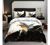 PDSYCB Marbre Doré Boho Attrape-rêves Housse de Couette 200 x 200, Enfant GarçOn Fille Ado Impression 3D Parure de Lit, 100% Microfibre Housse de Couette Doux Confortable