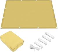 PDSYCB Voile D’ombrage avec œillets Imperméable 2x9m, Oxford 420D Toile Voiles Ombrages de Jardin Rectangulaire, 95% Protection Solaire pour Patio Terrasse Extérieur, Jaune