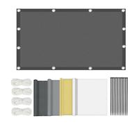 PDSYCB Voile D'ombrage 1.4x2.4m, Imperméable, Rectangulaire, Résistant au Soleil, Protection 95% UV Toile Ombrage pour Patio Jardin Terrasse Extérieur Balcon avec Corde, Gris foncé