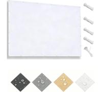 PDSYCB Voile D'ombrage 1.5x4.8m, Rectangulaire Imperméable, Polyesters Haute densité (PES), 95% Protection UV Toile Ombrage avec Oeillets et Cordons pour Terrasse, Balcon, Jardin, Blanc