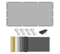 PDSYCB Voile d'ombrage 1.6x2.2m, Rectangulaire, Imperméable, Toile d'Ombrage HDPE Protection UV 95% avec Cordes Incluses pour Patio, Jardin, Terrasse, Balcon et Pergola, Gris Clair
