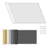 PDSYCB Voile d'ombrage Imperméable 4.5x5m, UV 95% Toile d'Ombrage, Polyesters Haute Densité (PES), Filet de Protection Solaire Rectangulaire pour Patio Pergola Jardin Exterieur, Blanc