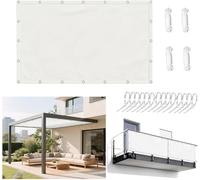 PDSYCB Voile d'ombrage Rectangulaire 1.5x2m, Voiles Ombrages Imperméable Protection UV 95%, Multi Couleur Voile-D'ombrage pour Extérieur Jardin Terrasse Balcon avec Oeillet Cordon, Blanc