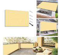 PDSYCB Voile d'Ombrage Rectangulaire 1.5x4.8m, Imperméable Protection, 95% d'ombrage avec Oeillet Cordon, comme Filet Brise-Vue, Patio, Jardins, Terrasses, Piscines, Camping-Cars, Jaune