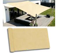 PDSYCB Voile d'ombrage Rectangulaire 4x6.5m, Voiles Ombrages Imperméable Protection UV 95%, Multi Couleur Voile-D'ombrage pour Extérieur Jardin Terrasse Balcon avec Oeillet Cordon, Jaune