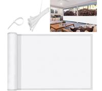 PDSYCB Voile d'ombrage Rectangulaire Imperméable & Anti-UV 1.8x5.2m Blanc Résistant aux Intempéries Toile Ombrage Dissipation Rapide de la Chaleur pour Jardin et Terrasse