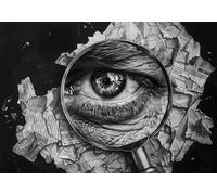PDSYUCHEN 1000 Pièces - Images - Difficult Puzzle - Gifts - Black White Art Painting of Eyes - Jouets Personnalisés pour Adultes - Jeu De Mémoire Et De Cognition - Tz424Kj
