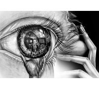 PDSYUCHEN 1000 Pièces - Images - Difficult Puzzle - Gifts - Black White Art Painting of Eyes - Jouets Personnalisés pour Adultes - Jeu De Mémoire Et De Cognition - Tz423Kj