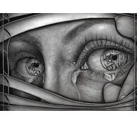 PDSYUCHEN 1000 Pièces - Images - Difficult Puzzle - Gifts - Black White Art Painting of Eyes - Jouets Personnalisés pour Adultes - Jeu De Mémoire Et De Cognition - Tz422Kj