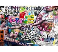 PDSYUCHEN Puzzle 1000 Pièces ,Coloré Fun Puzzle ,Affiche ,Gifts ,Banksyss Street Art Graffiti ,Image Artistique d'un Jeu pour Soulager Le Stress chez Les Adultes - Tz332Kj