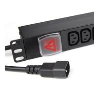 PDU C13 Prises 12 voies avec unité de distribution d'alimentation C14 IEC horizontale 3 m