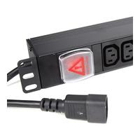 PDU C13 Prises 6 voies avec unité de distribution d'alimentation C14 IEC horizontale 3 m