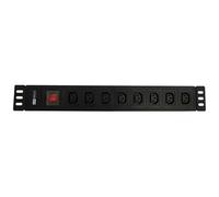 PDU Wpn-WP-I 05-08 Unité de Distribution d'énergie-(PDU) Unité de Distribution de l'énergie (PDUs) (Basique 1,5U Vertical/Horizontal 250 V 16A Type Schuko) (F Noir