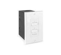 PDWS2 - Sélecteur haut-parleur avec touches push - Blanc, 100 watts max., configuration A, B ou A+B, cadre ABS