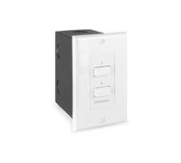 PDWS2 - Sélecteur haut-parleur avec touches push - Blanc, 100 watts max., configuration A, B ou B, cadre ABS