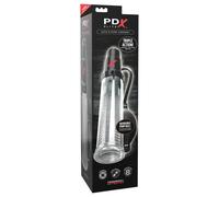 PDX Elite - 2-en-1 - pompe à pénis et masturbateur combinés (transparent)