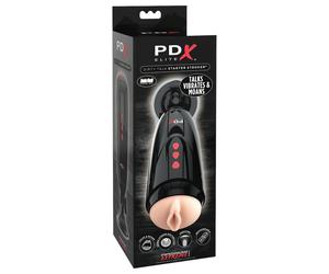 PDX Elite Dirty Talk - Masturbateur vibrant vagin (noir)