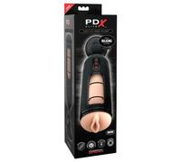 PDX Elite Mega Milker - vaginette vibrante, noire, pour masser le pénis