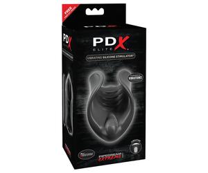PDX Elite - vibromasseur pénis silicone (noir)