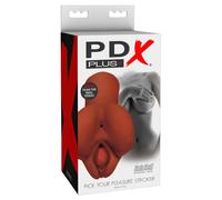 PDX - Masturbateur 2 en 1 réaliste - vagin et anus - couleur marron