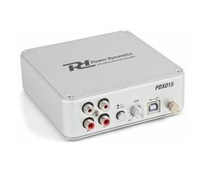 PDX015 Power Dynamics - Interface d'Enregistrement Vinyles, Alimentation USB, Entrée et Sortie RCA, Correction RIAA Haute Qualité, Boitier Solide, Avec Logiciel Audacity