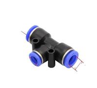 PE Air Connectors 4mm 6mm 8mm 10 12MM Pneumatic Fitting Quick Slip Lock Tee 3Way Pipe Water Hose Tube Connector NWPNLXEA(PEG 8-12)