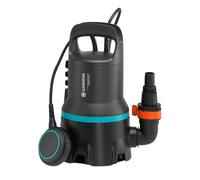 Pe évac sub 9000 Gardena : Ppe sub ac débit 9 000 l/h, fonct auto, com flot ac fonction continu, partic saleté 25 mm;syst rac rapide, 300 W (9040-20)