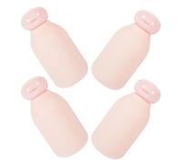 PE Flacon de Voyage pour Shampoing Lot de 4, 100ml Rose | Format Compact Tsa, pour Nettoyant Visage et Escapades, Style Simple, Rechargeable et Pratique au Quotidien