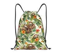 PE Sac Feuilles De S-Loth Mignonnes Et Réalistes Réglable Sac À Cordon Unisexe Natation Sac Cordon De Sport pour Plage Salle Voyage 39X46Cm