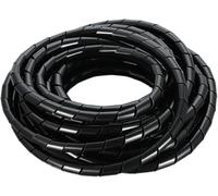 PE Spiral Fil Harness Conduit - Sleeve de plaie en Spirale isolée de Haut température pour Les Circuits mécaniques Black 10mm (10meter)