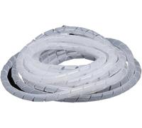 PE Spiral Fil Harness Conduit - Sleeve de plaie en Spirale isolée de Haut température pour Les Circuits mécaniques White 16mm (5meter)