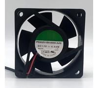 PE60251BX-0000-AA9 DC12V 0.37A 4.44W 6cm 60x60x25mm high air volume ball cooling fan
