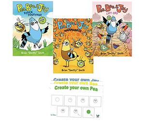 Pea, Bee, & Jay 1 - 3 : Stuck Together , Wannabees and Lift Off by Brian "Smitty" Smith Paperbacks with Create Your Own / Learn to Draw the Main Characters Pages (An educational Gift Set )
