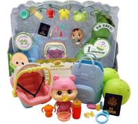 Pea Pod Babies - Petit Voyageur - Jouet surprise mystérieux à collectionner avec mini bébé, vêtements et accessoires, le tout dans une capsule douce de pois - Petite poupée - À partir de 3 ans