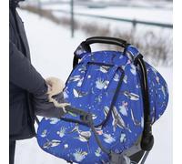 Pea Pod Housse de siège auto pour bébé avec 2 couches de fenêtres en tissu maille respirante, polyester léger/dos à pois Minky doux (océan)