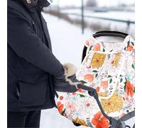 Pea Pod Housse de siège auto pour bébé fille, housse de siège auto pour nouveau-né avec 2 couches de fenêtres en maille/tissu respirant, dos en polyester léger/pois Minky, s'adapte parfaitement à la