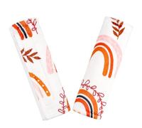 Pea Pod Lot de 2 housses de sangle de siège auto pour bébé - Arc-en-ciel - Coussinets d'épaule pour ceinture de sécurité - Pour sièges de voiture, poussette, poussette