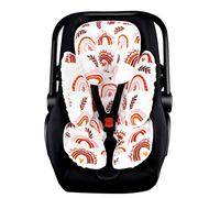 Pea Pod Support de tête de siège auto 2 en 1 pour bébé - Pour garçons et filles - Extra doux et respirant - Pour poussettes, balançoires et transats - Arc-en-ciel bohème