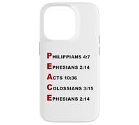 Peace Acrostic - 5 Christian Faith Bible Verse Scriptures Coque pour iPhone 14 Pro
